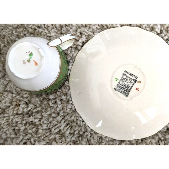 Antique Grindley England Green Teacup with saucer Tea cup Tea time - Picture 4 of 5